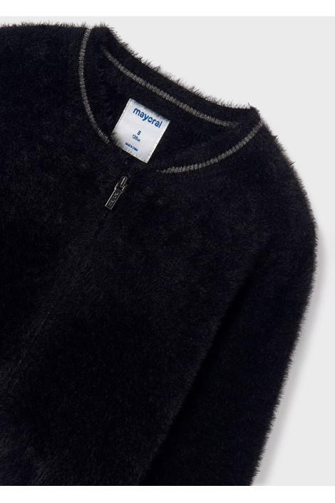 Bluza sweterkowa zasuwana czarna Mayoral