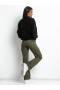 2Spodnie damskie jeansowe khaki dzwony