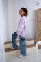 2Bluza dziewczęca oversize CALIFORNIA lilia KIZ