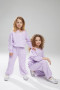 2Dres Komplet dziewczęcy bluza i spodnie oversize fiolet CHILL OUT