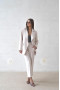 2Elegancka Marynarka damska oversize beżowa PURPURA