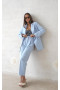 2Elegancka Marynarka damska oversize niebieska PURPURA
