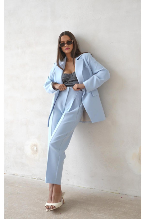 Elegancka Marynarka damska oversize niebieska PURPURA