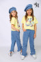 2Spodnie dziewczęce jeans bawełniany SLIM falbanki MałaMi